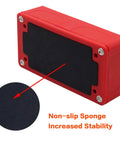Heavy Duty 300 Amp Bus Bar Box With Nickel Plated Brass Conductors And Four M8 Terminals For No Fuss Battery Power Distribution Wiring Setup In DC 12 24 48V Systems Built Solid To Crush Voltage Drops And Keep Your Ride Rolling Smooth As Silk Daily, showing red exterior with non-slip surface.