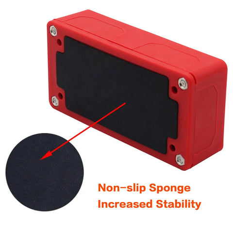 Heavy Duty 300 Amp Bus Bar Box With Nickel Plated Brass Conductors And Four M8 Terminals For No Fuss Battery Power Distribution Wiring Setup In DC 12 24 48V Systems Built Solid To Crush Voltage Drops And Keep Your Ride Rolling Smooth As Silk Daily, showing red exterior with non-slip surface.