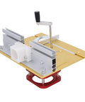 Heavy Duty Manual Router Lift System With Dead Nuts Accurate Metal Table Insert Slick Crank Depth Control Fits 64 To 66 Mm Motor Mounts For Woodworking Shops