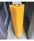 Built Tough Bright Yellow Column Protectors For Parking Garages And Warehouses Durable Pvc Square Post Guards mounted on support column
