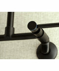 Top view of Concord 8 Inch Adjustable Center Wall Mount Kitchen Faucet Matte Black Built Tough With Solid Brass Construction