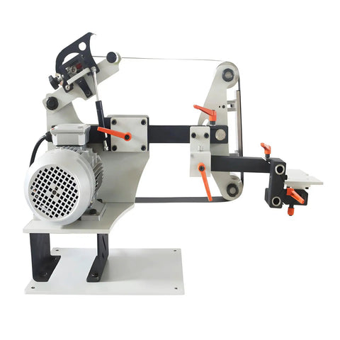 Heavy Duty 2 By 72 Inch Belt Sander Knife Grinder With Variable Speed Polisher showing copper motor and adjustable parts.