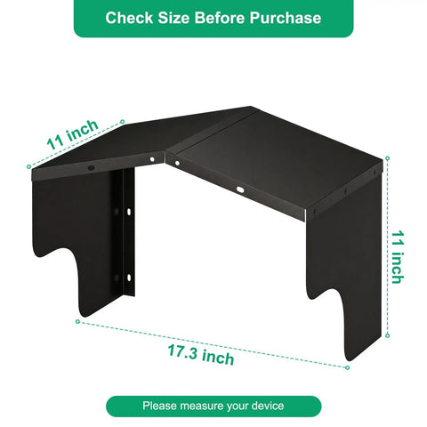 Heavy Duty Aluminum EV Charger Cover Rain Shield For Wall Mounted Electric Vehicle Stations Weatherproof Outdoor Guard measuring 11x17.3 inches.