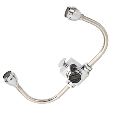 Double Nozzle Eyewash Station Faucet Mounted for Lab Factory and Office Sinks, 304 stainless steel with quick water supply