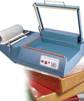 FLTRGO Impulse Heat Sealer Shrink Wrap Machine With Adjustable Timer L-Bar Design for sealing books and food, heavy iron construction.