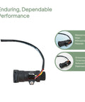 Water Heater Flow Sensor Switch Kit With Turbine Flow Meter And Hall Effect Sensor Direct Replacement No Fuss Easy Install Energy Efficient Flow Rate Monitor For Accurate Home Plumbing, black wired sensor