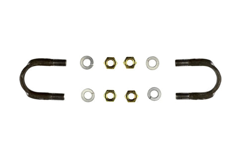 OE Replacement 1310 Series U Bolt Kit With U Joint End Yokes And Bearing Strap, showing U-bolts, washers, and nuts.