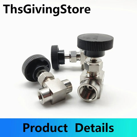 Heavy Duty 304 Stainless Steel G Female Needle Valves For Precise Flow Control In Water Gas Oil, close-up view