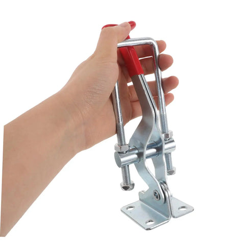 Heavy Duty Galvanized Toggle Latches For Toolbox And Draw Chest With Quick Release Pull Mechanism offers 2183lbs holding capacity in hand.