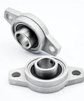 Pair Of Pillow Block Bearings Mounted Units Fit For KFL000 KFL006 Series Providing Bore Sizes From 8mm Up To 30mm Made Of Solid Zinc Alloy To Deliver Wicked Smooth Rotation Under Heavy Loads With Dust Sealing Rock Solid Durability For Your Gear.