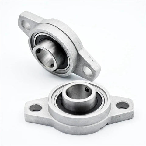 Pair Of Pillow Block Bearings Mounted Units Fit For KFL000 KFL006 Series Providing Bore Sizes From 8mm Up To 30mm Made Of Solid Zinc Alloy To Deliver Wicked Smooth Rotation Under Heavy Loads With Dust Sealing Rock Solid Durability For Your Gear.