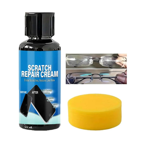 Phone Screen Scratch Remover And Glasses Scratch Repair Cream With Sponge Quick Fix Polish Paste For Screens Windshields Cameras Displays