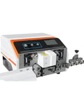 Auto Wire Stripper And Cutter For 0.1 To 6mm Cables High Speed Stripping Tool With 5 Inch Lcd Digital Display Heavy Duty Steel Build Efficient Cable Peeling Machine, showing control panel and blade.