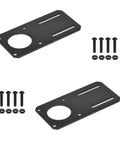 Heavy Duty Nema 23 Stepper Motor Mount Bracket 132x65mm Holder For NEMA 23 Motors 3mm Steel Plate With Welded Side Bars Easy Install Rock Solid Mounting For Precision CNC And 3D Printer Drives, shown with screws