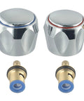 4 Pack Shower Knob Replacement Kit One Half Inch Faucet Handle Handwheel Replacement Heads with washers displayed