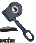 Built Tough Heavy Duty Aluminum Alloy Canopy Mount Bracket With Copper Core, gray, perfect for balcony, patio, garden.