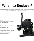 Upgraded V2 Filament Feeding Assembly For AD5X 3D Printer Direct Drive Extruder Kit, black plastic and cable purge wiper module