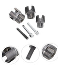 Kichouse 3-Piece Pvc Pipe Threading Kit With Internal And External Thread Cutter Tools compatible with electric drill components.