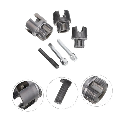 Kichouse 3-Piece Pvc Pipe Threading Kit With Internal And External Thread Cutter Tools compatible with electric drill components.