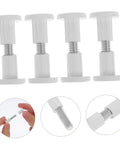 No Sweat Furniture Assembly Hardware 50 Piece Clamp Nut And Connecting Screw Kit For Tables Chairs And Cabinet Projects Hassle Free Setup Solid Wood Joints,white zinc plated fasteners.