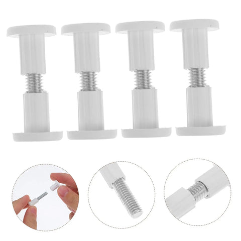 No Sweat Furniture Assembly Hardware 50 Piece Clamp Nut And Connecting Screw Kit For Tables Chairs And Cabinet Projects Hassle Free Setup Solid Wood Joints,white zinc plated fasteners.