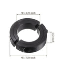 Heavy Duty Double Split Shaft Collar With Set Screw For Drive Shafts And Motor Bases Use Carbon Steel With Black Oxide Finish 1-1/8 In Rod