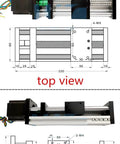 Heavy Duty 1204 Ball Screw Linear Motion Guide Rail For CNC Machines X Y Z Axis Sliding Table 250mm 300mm Stroke, product size top view