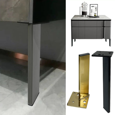 Tough As Nails 4 Pack Stainless Steel Furniture Legs Rock Solid Table Risers For TV Stand Ottoman Cabinet DIY Replacement Metal Feet With Rubber Pads 60 Cm 23.6 Inch on furniture.
