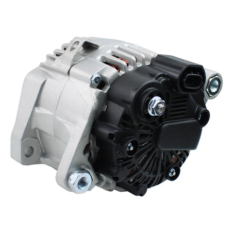 No Fuss High Output Alternator For Hyundai Sonata 2.4L 2010 2013, Hyundai Tucson 2.0L 2011 2012, Hyundai Tucson 2.4L 2010 2013, Kia Forte 2.0L 2010 2013, Optima 2.4L 2011 2013, Sportage 2.4L 2011 2013 viewed from side angle