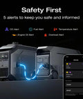 4096Wh Delta Pro 3 Power Station With 3200W Dual Fuel Generator featuring alerts for safety and smart app control.