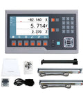Heavy Duty Digital Caliper Set With Oversized LCD Screen And Precision Optical Encoder Linear Scale For Lathe Work Built Like A Boss With Die Cast Housing for measuring dimensions.
