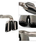 Stainless Steel Exhaust Tip Upgrade For Porsche Cayenne 2018 To 2022 Black Coated Exhaust System Pipe Muffler Tip Car Tail Air Vent Body Kit