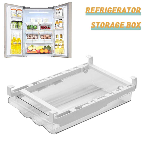 Adjustable Egg Tray For Refrigerator With Pull Out Drawer Design Food Grade PP Plastic Egg Organizer Bin Space Saver