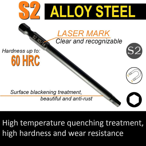 Metric Hex Shank Drill Bit Set With Magnetic Tips, 10-Piece Dope S2 Alloy Steel Bits For Drilling And Fastening, 4 Inch Length, Industrial-Grade Durability, Compatible With Most Drills And Impact Wrenches, Precision Ready