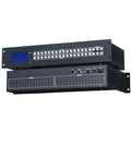 Pro Grade Hdmi Matrix Switch 16 In 16 Out Easily Configured As 4X4 Or 8X8 with front panel controls and multi-port outputs.