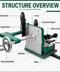 Heavy Duty Woodworking Tenoning Jig With Adjustable Support Plate And 0 45 Degree Clamp for detailed structure overview showing components.