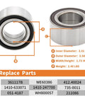Front Wheel Bearing Hub Assembly 510092 Fits 2007-2011 Honda CR-V, 2007-2012 Acura RDX dimensions and replacement parts