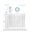 Rugged One Way Bearing Overrunning Clutch For Hardcore Industrial Gearboxes dimensions and specifications chart.