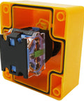 Emergency Stop Red Sign Mushroom Push Button Switch Station 1NC 1NO 440V 10A Normally Closed Stop Button Box LA38-11ZS-BOX