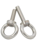 316 Stainless Steel Marine Eye Bolts Set Heavy Duty Ring Eye Bolts For Lifting And Hooks Beefy Workhorse Marine Hardware M5 M6 M8 M10 M12 M14 M16 Sizes Includes M10x30mm 2pcs Corrosion Resistant For Boats And Docks, two 316 stainless eye bolts shown