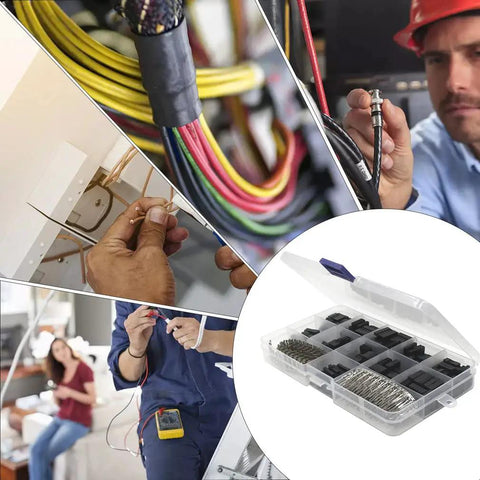 620 Piece Dupont Crimp Pin Connector Kit With 2.54mm Pitch JST SM Style Sockets, wires, usage examples in background