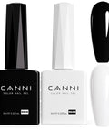 Black And White Gel Nail Polish Kit Hema Free Soak Off LED Gel Lacquers For DIY Home Manicure Long Lasting 30 Plus Days