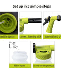 Dope Car Wash Foam Gun For Garden Hose With 6 Levels Of Foam Concentration Adjustable Sprayer Thick Filtration Metal Handle Washing Mitts Quick Connect To Any Cleaning Hose Snow Foam Blaster Kit setup steps
