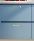 Vintage Brass Cabinet Handle With 96mm Centers Double Hole For Kitchen Cabinets And Furniture Retro Wardrobe Door Pulls