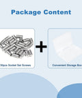 30 Pack 1/4-20 X 1/2 Inch Stainless Steel Set Screws Hex Allen Head Socket Bolts Cup Point Internal Drive With Key Wrench