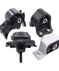 Beefy Engine Mount And Auto Transmission Mount Kit For Honda Element 2.4L 2003-2006 Built To Absorb Vibration Reduce Noise And Preserve Ride Quality Durable Replacement in black and silver.