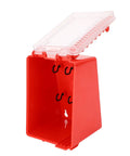 Group Lockout Tagout Box With Transparent Panel And Eight Hooks For Easy Visual Lockout Portable Wall Mounted Lockout Station For Safe Maintenance And Repair Worksite Key Management, red ABS/PC box