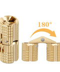 Premium Brass Barrel Hinges For Your Cool DIY Adventures Eight Piece Set With Wide 180 Degree Opening Angle Hidden And Concealed Design Perfect