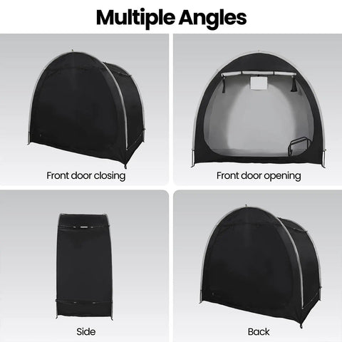 Easy Setup Bike Tent With Built In Bicycle Racks Outdoor Portable Storage Shelter For 2 Or 3 Bikes Weatherproof 210D Oxford