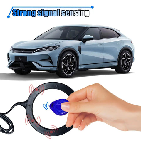 Push Start Button Kit For Most DC12V Cars, One Touch Engine Start Upgrade, strong signal sensing illustration